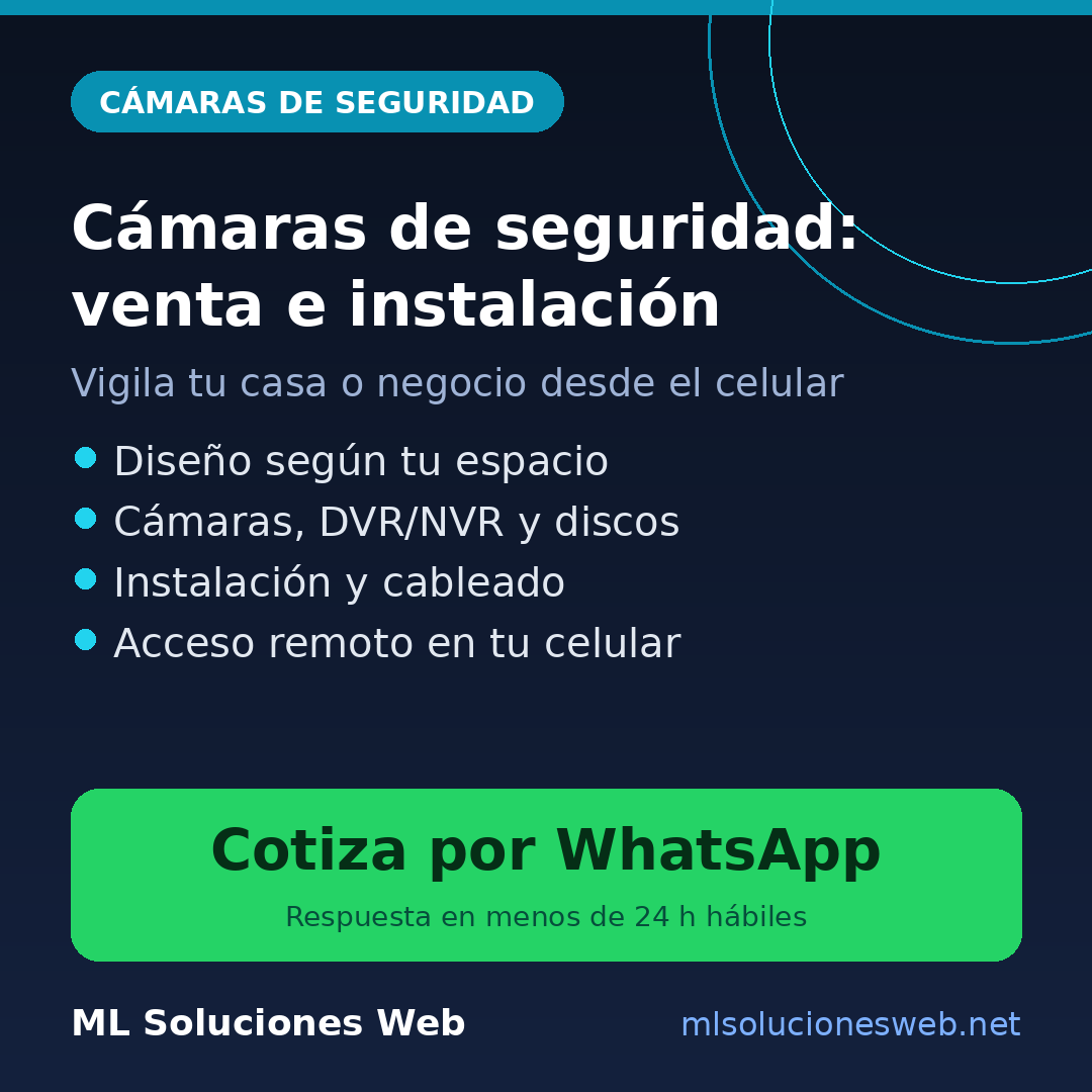 Cámaras de seguridad: venta e instalación