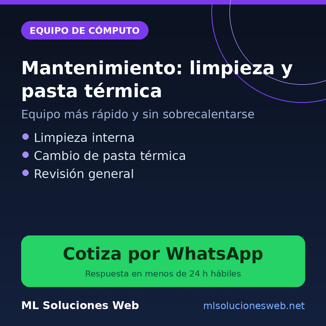 Mantenimiento: limpieza y pasta térmica